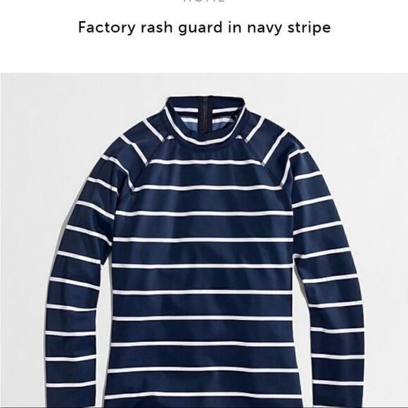 J. Crew rash guard navy stripe size XS - Picture 1 of 6